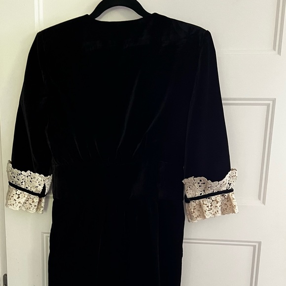 Robe Smoking Longue En Laine Grain De Poudre en Noir - Saint Laurent dress - Picture 6 of 15